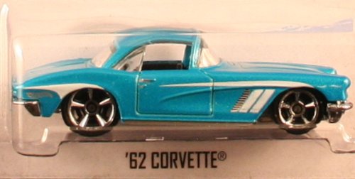 '62 CORVETTE (BLUE) HW SHOWROOM / CORVETTE 60TH 2013 Hot Wheels Basic Car 1:64 Scale Series Collector #207 of 250