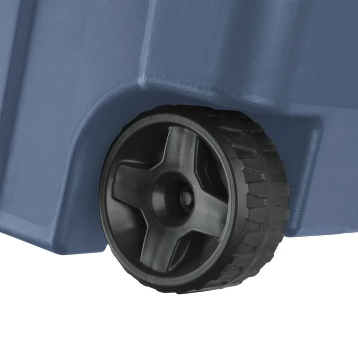 CNEIESD 40 Gallon Plastic Storage Box, Wheeled Industrial Tote, Pack of 2