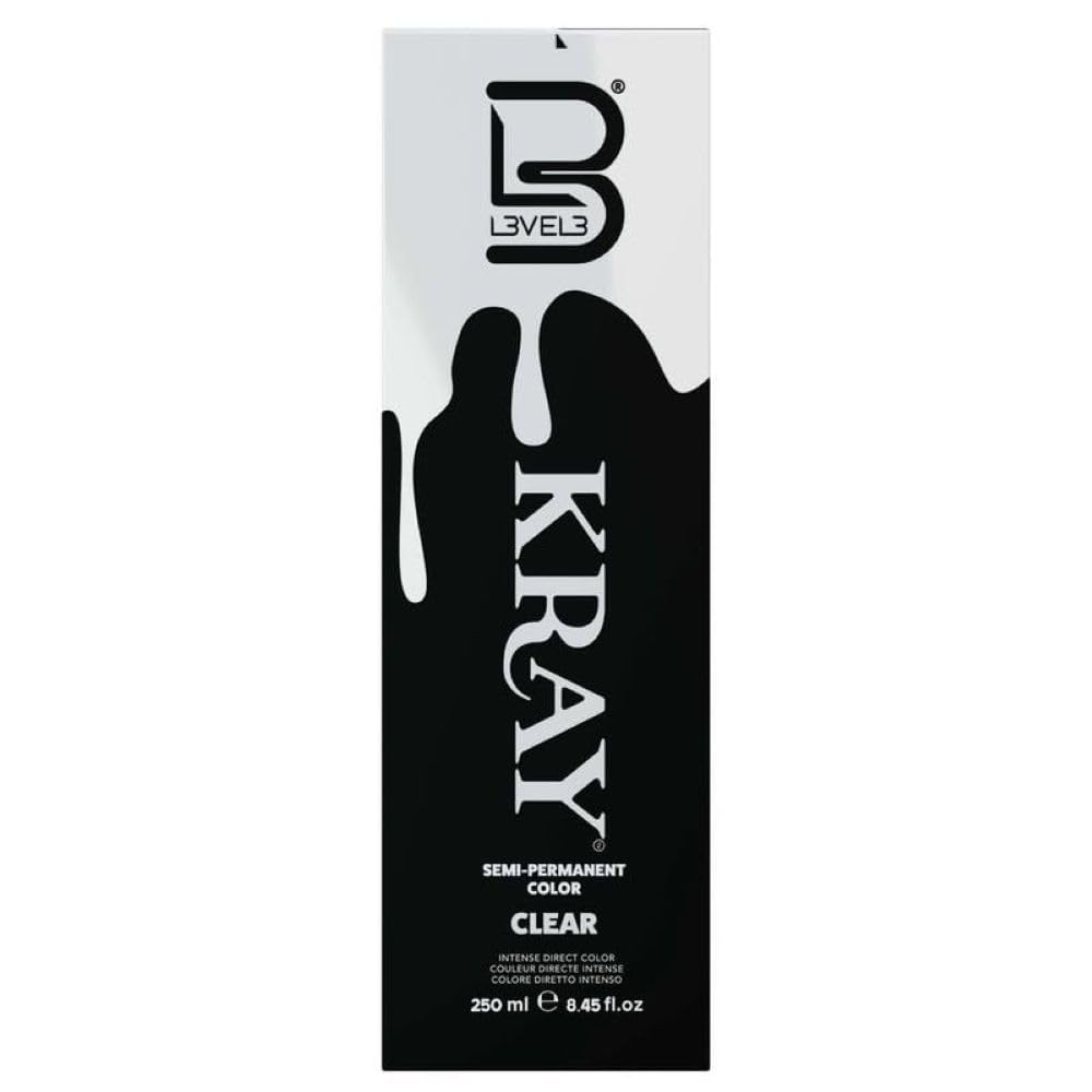L3 - Level 3 Kray Semi Permanent Hair Color - Semi Permanent Hair Dye with Aloe Vera - Clear