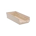 Quantum Storage QSB108 Hanging Plastic Shelf Bin Storage Containers - 17-7/8" x 8-3/8" x 4" - 10 Pack