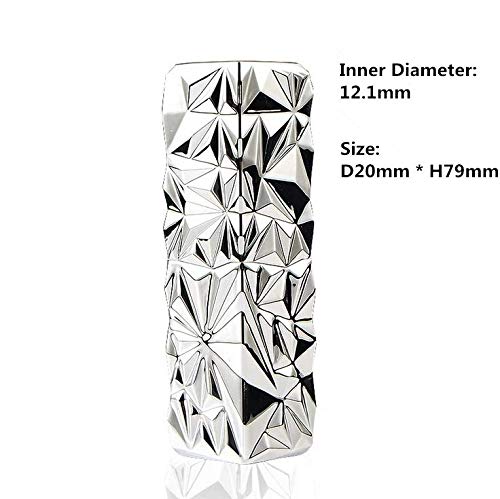 Healthcom 5 Packs 12.1mm Square Empty Lipstick Tubes Diamond Lip Balm Tube Container DIY Refillable Cosmetics Bottles with Magnetic Cap Beauty