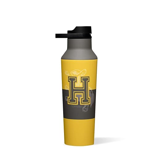 Corkcicle Harry Potter Hufflepuff Insulated Canteen Travel Water Bottle, Triple Insulated Stainless Steel, Keeps Beverages Cold for 25 Hours or Warm…