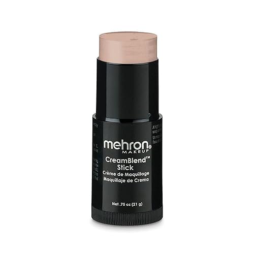 Mehron Makeup CreamBlend Stick | Face Paint, Body Paint, & Foundation Cream Makeup | Body Paint Stick Perfect for Halloween .75 oz (21 g) (Light
