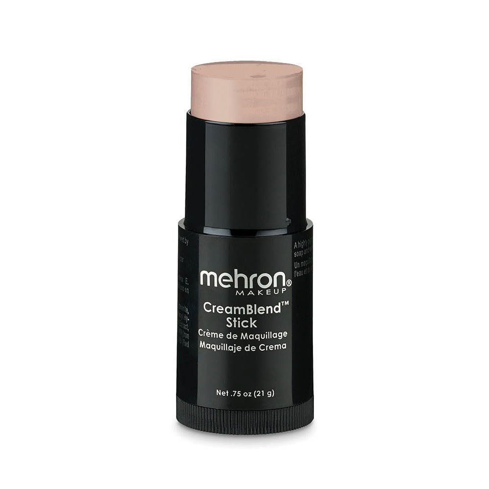 Mehron Makeup CreamBlend Stick | Face Paint, Body Paint, & Foundation Cream Makeup | Body Paint Stick Perfect for Halloween .75 oz (21 g) (Light