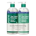 Renpure Tea Tree & Rosemary Shampoo and Conditioner Set, Plant Based - Refreshes & Rebalances Hair and Scalp - For Oily/Normal Hair - Tea Tree Leaf