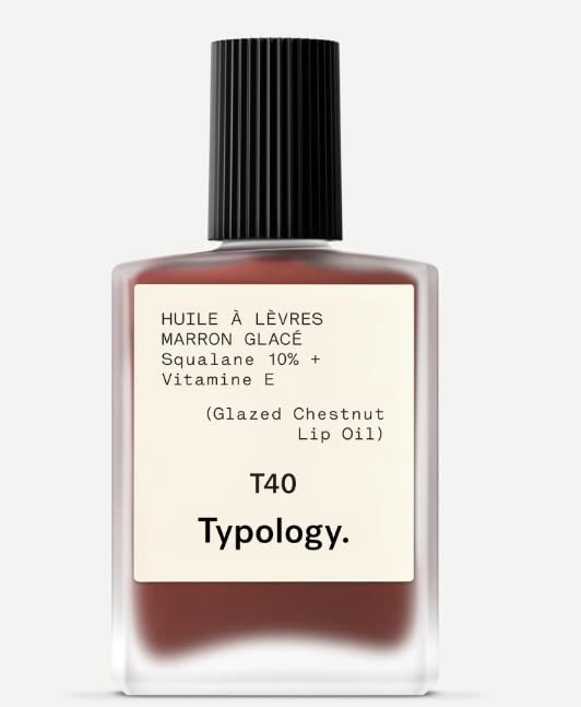 Typology T40 - Moisturizing Lip Oil 10% Squalane + Vitamin E - Glazed Chestnut
