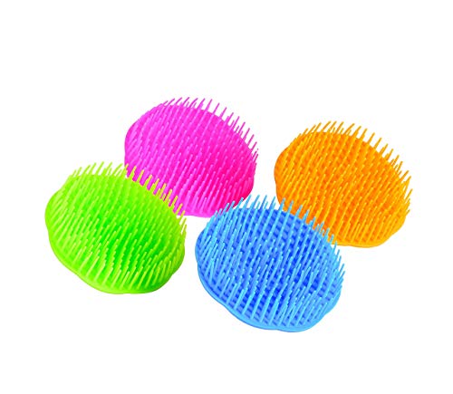Niva Hair Scalp Massager Shampoo Brush - Flexible Scalp Exfoliator Dandruff Brush and Grass Shape Handle - Baby Shower Bath Brush Suitable for Women