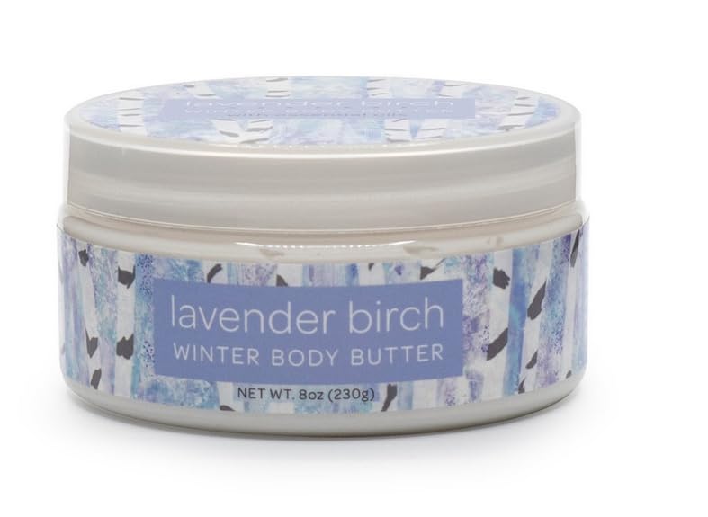 Greenwich Bay Trading Company Lavender Birch Body Butter - Moisturizing Shea Butter & Cocoa Butter Blend, 8 oz Jar