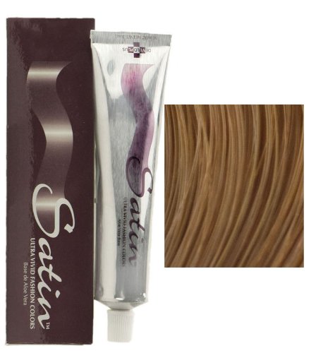 Satin Ultra Vivid Fashion Colors, 8GC Light Golden Copper Blonde Hair Dye, 3 oz., Gold Copper Series Permanent Hair Dye, Made with Soy Protein