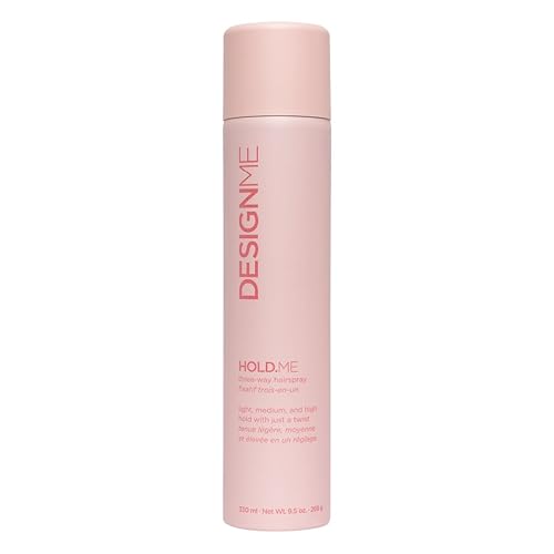 HOLD.ME Three-Way Hairspray by DESIGNME | Hairspray with Light, Medium, & High Hold Options | Extra Hold Hair Spray with Thermal Protectors & Vitamin