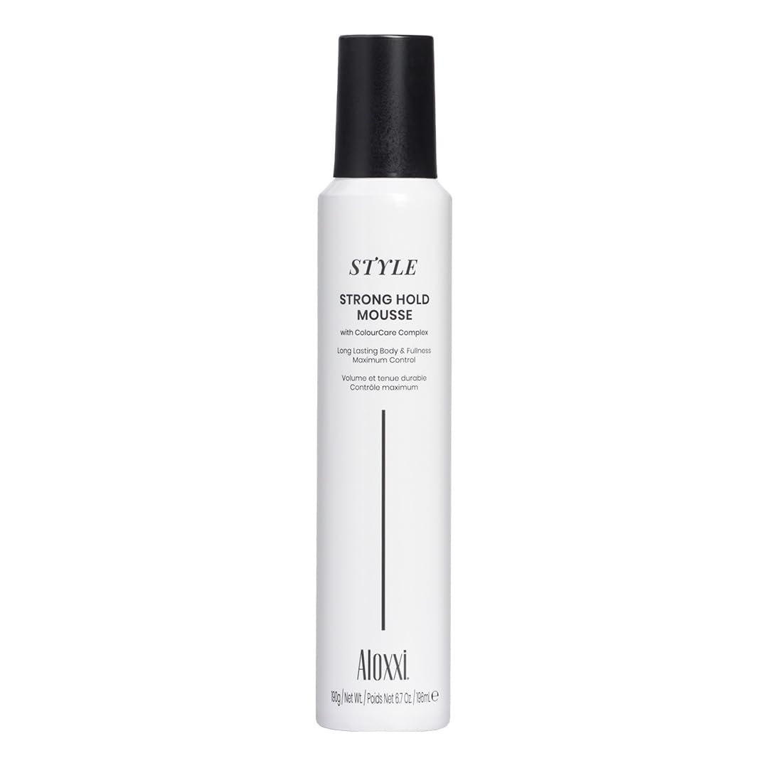 ALOXXI Strong Hold Mousse Volumizing Foam for Long-Lasting Fullness and Humidity Protection, 6.7 Oz
