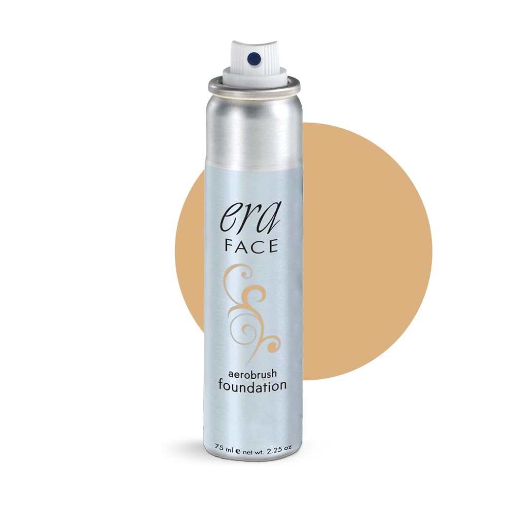 ERA Face spray makeup (R6 Ginger, 2.25 oz) - airbrush foundation, everyday, buildable, professional spray on cosmetics by Era Beauty