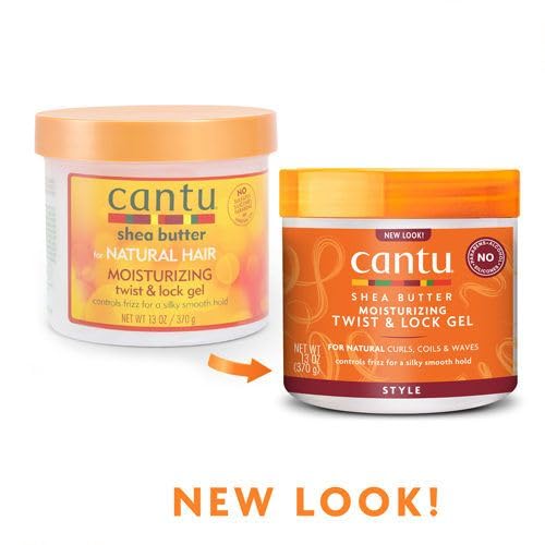 Cantu Shea Butter For Natural Hair Moisturizing Twist & Lock Gel, 13 ounce (Pack of 4)