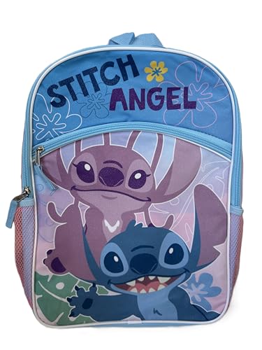 Disney Stitch & Angel 16" Backpack with 1 front pocket