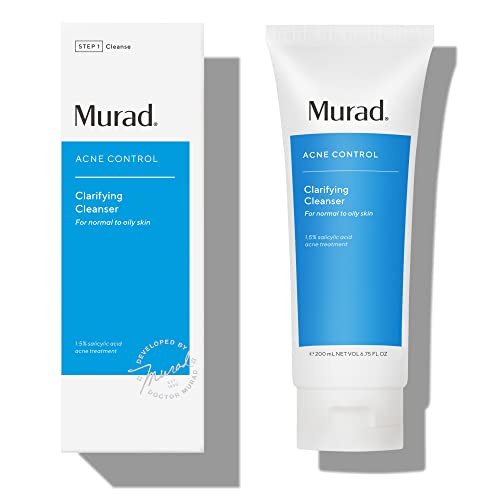 Murad Clarifying Cleanser - Acne Control Salicylic Acid & Green Tea Extract Face Wash - Exfoliating Acne Skin Care Treatment Backed by Science, 6.75 Beauty and Personal Care Murad Default Title