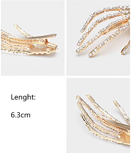 Halloween Hair Accessories for Women Girls - Halloween Costumes Skeleton Hand Hair Clip Hairpin Rhinestone Hair Claw Clips Barettes Christmas Birthday