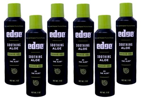 Soothing Aloe Shave Gel Men Shave Gel by Edge, 7 Oz. (Pack of 6)