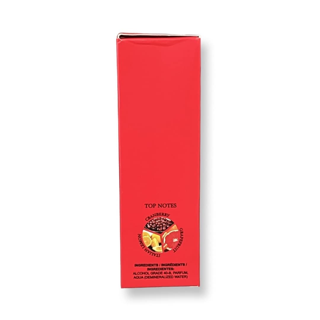 United Scents Red Intense Eau de Parfum for Men 3.4 Fl Oz | Top Notes: Cranberry, Grapefruit, Italian Lemon