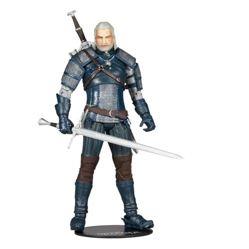 McFarlane Toys The Witcher Geralt of Rivia (Viper Armor: Teal) 7" Action Figure with Accessories