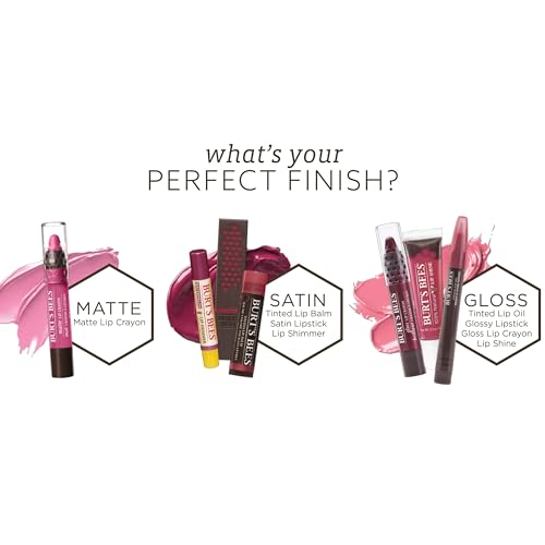 Burt’s Bees 100% Natural Moisturizing Lipstick, Lily Lake, 1 Tube