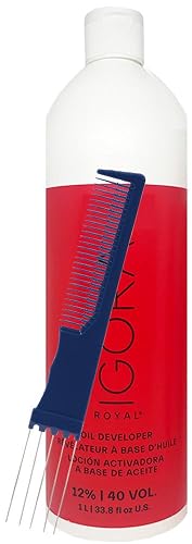 Royal 12% 40 Volume Developer 33.8 oz and Dual Purpose Comb (Bundle 2 items)