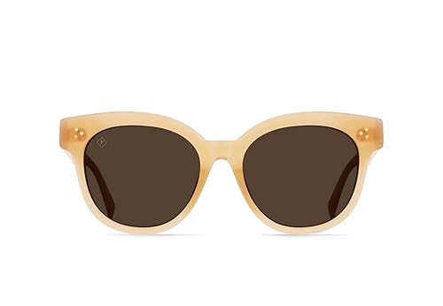 RAEN - Nikol - Womens Modern Cat-Eye Sunglasses UV Protection - Papaya/Vibrant Brown Polarized Lens (Size 52 MM)