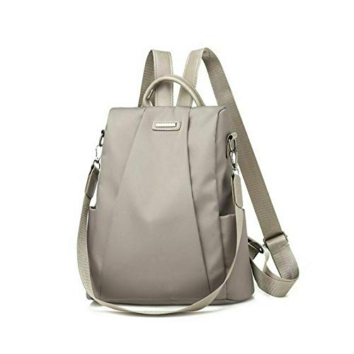 Women Travel Backpack Anti-Theft Rucksack Waterproof Oxford Cloth School Bag (Gray)