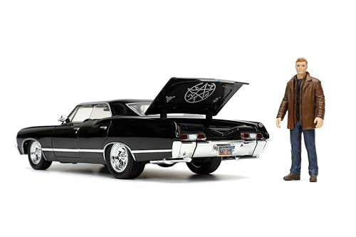 Supernatural 1:24 1967 Chevy Impala Die-cast Car w/Dean Winchester Die-cast Figure, Toys for Kids and Adults