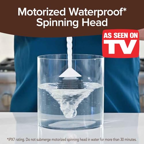 Horsepower Unicorn Motorized Toilet Brush, 360° Spinning Silicone Bristles, Powerful Stain Removal, No Scrubbing, Rechargeable, As-Seen-On-TV