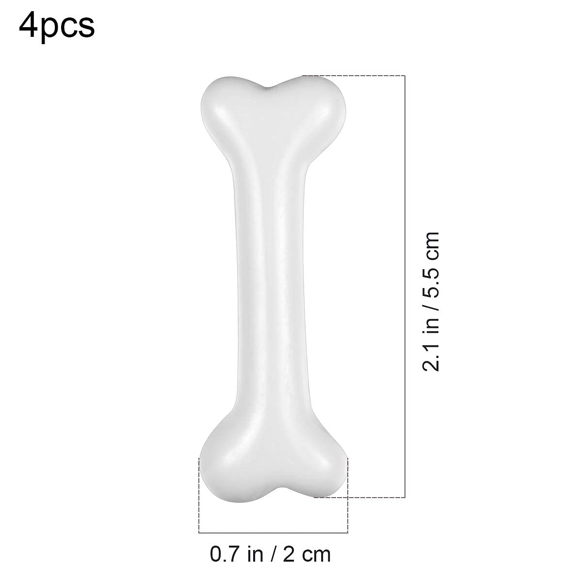 Beaupretty Halloween White Dog Bone Hair Clips,Artificial Dog Bone Hairpins Alligator Barrettes Christmas Hair Accessories for Kids Girls,4pcs