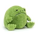 Jellycat Ricky Rain Frog Stuffed Animal, Medium 7 inches - Amphibian Plush Toy - Classic Children's Gift