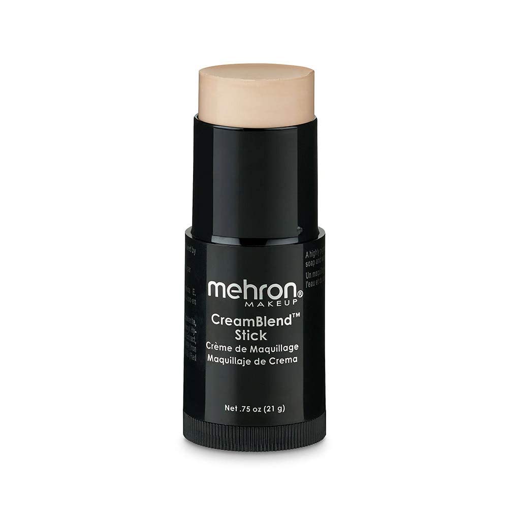 Mehron Makeup CreamBlend Stick | Face Paint, Body Paint, & Foundation Cream Makeup | Perfect for Halloween .75 oz (21 g) (Light 1)