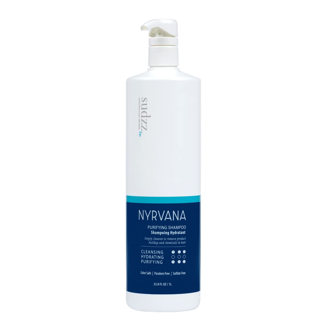 SUDZZFX Nyrvana Purifying - Hair Loss Formula for Men & Women - Protect, Refresh & Go - Color-Treated Routine - Sulfate Free, 33.8 Fl Oz