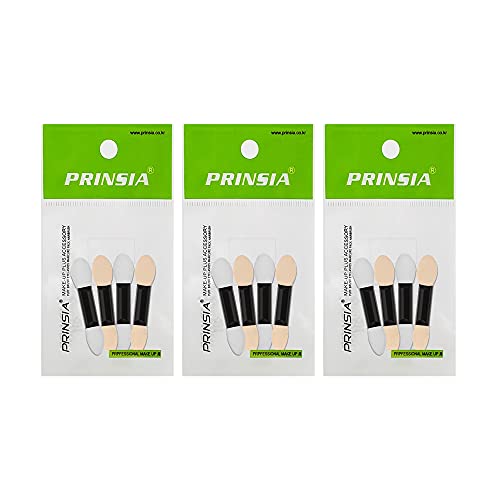 Prinsia Double Sponge Eyeshadow Tip Applicator (8809255850406) (4 pcs) x 3 Pack