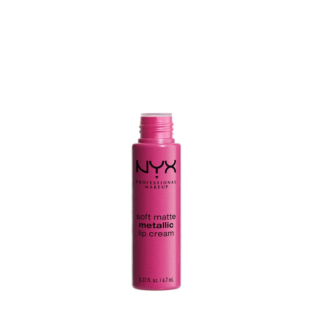 NYX PROFESSIONAL MAKEUP Soft Matte Metallic Lip Cream, Liquid Lipstick - Paris (Mid-Tone Mauve-Pink)