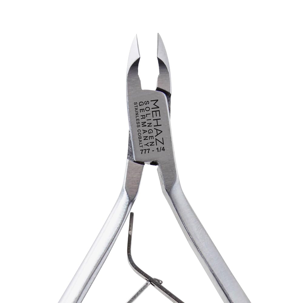 Mehaz Stainless Steel Cobalt Cuticle Trimmer, Nail Cuticle Nipper 1/4 Jaw, Cuticles Remover Clippers for Manicure & Pedicure Nail Tools