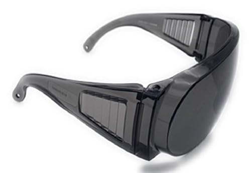 Pink Ribbon Shades, Inc. Fit Over Wear Over Glasses No Blind Spot Yellow Lens Wrap Sunglasses - Night Driving, Clear, Smoke Lens (Smoke 3018)