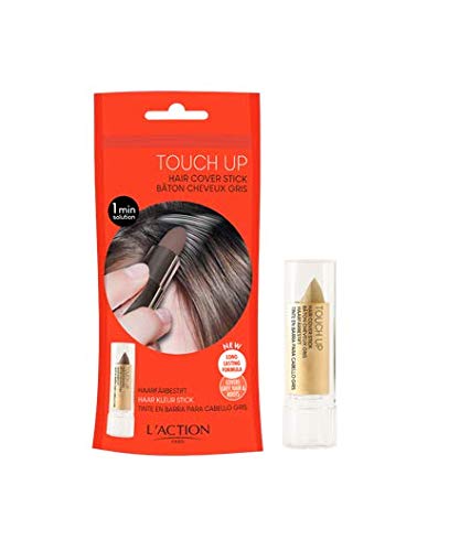 L'Action Paris Touch Up Hair Cover Stick, Covers Grey Hair & Discoloured Roots, Water Resistant Long Lasting Formula for Natural Look, Washes out
