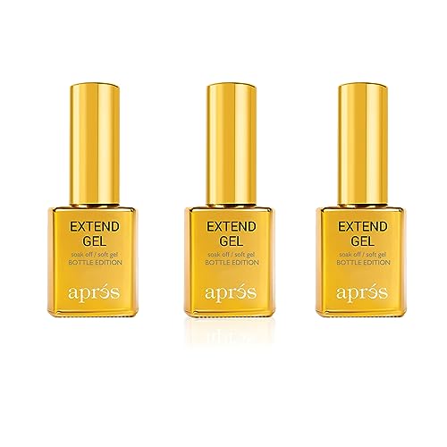 Apres Nail Extend Gel Gold Bottle | 15mL | Premium Quality | Soft Gel, Gel-X Tips Adhesive, Easy Application, Easy Removal, Soak Off, Applicator Beauty & Personal Care APRÉS