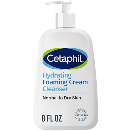 Cetaphil Cream to Foam Face Wash, Hydrating Foaming Cream Cleanser, 8 oz, For Normal to Dry, Sensitive Skin, with Soothing Prebiotic Aloe