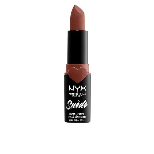 NYX PROFESSIONAL MAKEUP Suede Matte Lipstick, Vegan Formula - Free Spirit (Medium Nude with Pink)