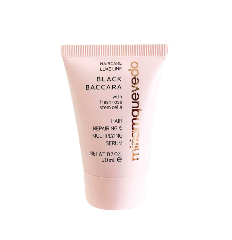Miriam Quevedo BLACK BACCARA HAIR REPAIRING & MULTIPLYING SERUM Travel Size 0.7 Fl Oz / 20 ML, Clear
