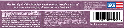 Tree Hut Shea Detoxifying Bath Bomb with Charcoal Fig & Olive, 7.2oz, Ultra Hydrating Bath Bomb for Nourishing Essential Body Care