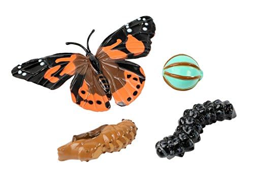 Insect Lore Cup of Caterpillars – 5 Live Painted Lady Caterpillars with Food, Figurines & Refill Kit for Butterfly Garden, Fun STEM Activity for Kids