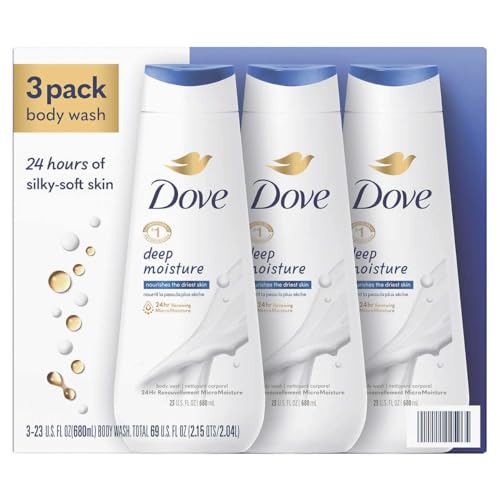 Dove Nourishing Body Wash, Deep Moisture, 23 Fluid Ounce (Pack of 3)