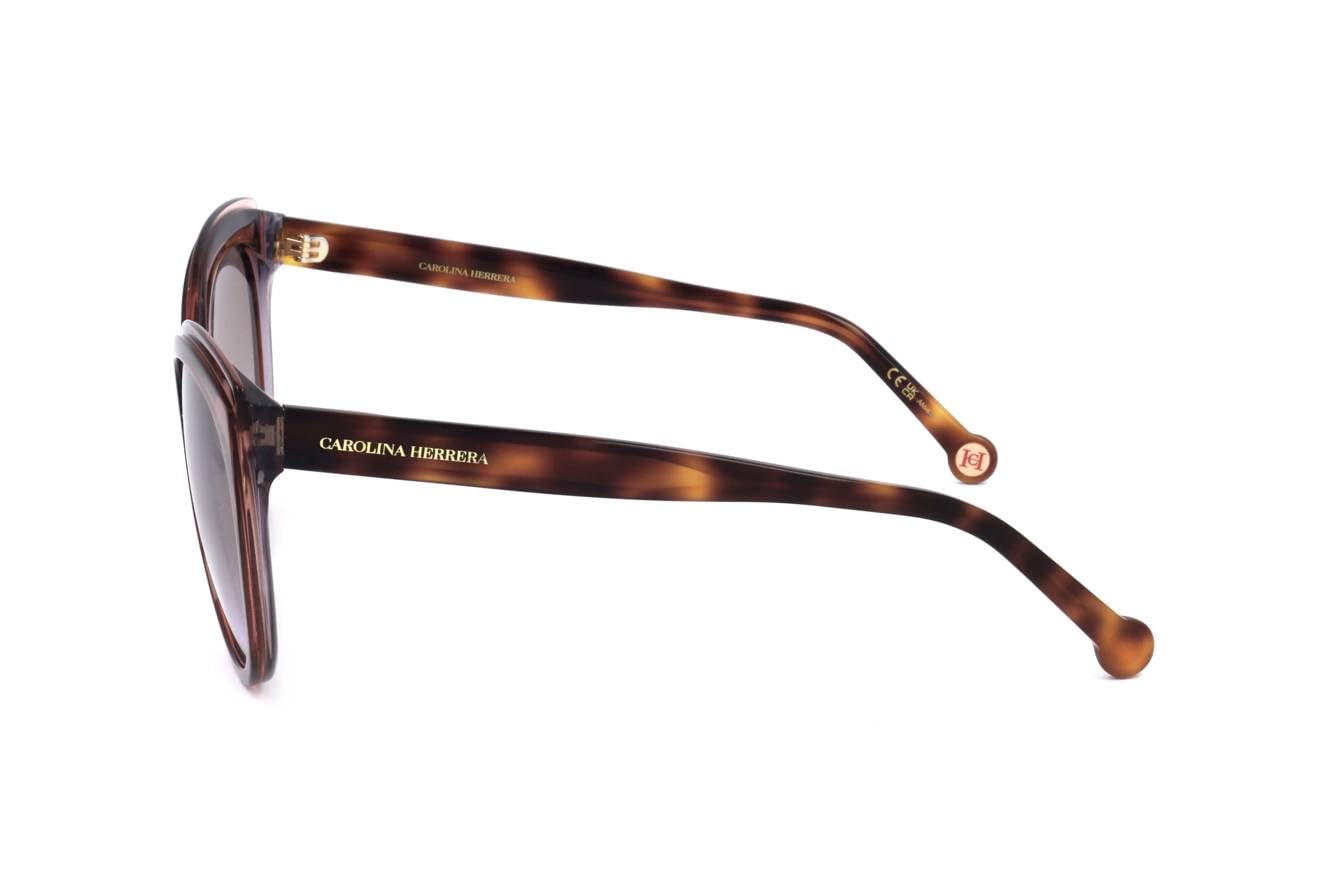 Carolina Herrera Brown Violet Cat Eye Ladies Sunglasses HER 0175/S 0NUX/QR 57
