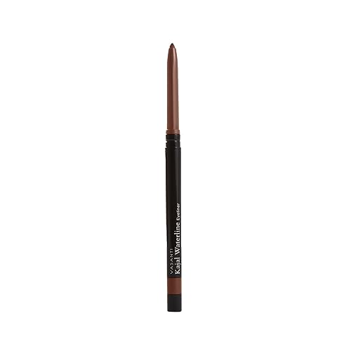 VASANTI Kajal Waterline Eyeliner (Hazel Brown) | Long-Lasting, Blendable Waterline Eye Liner | Smudge-Proof and Water-Resistant Eyeliner Pencil