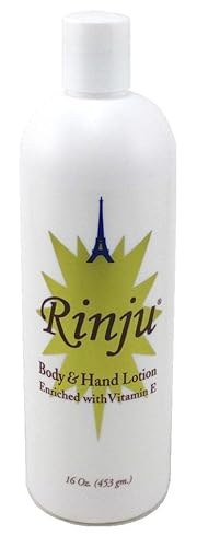 Rinju Body & Hand Lotion 16 Ounce Enriched With Vitamin-E (473ml) (2 Pack)