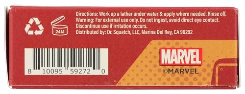 Dr. Squatch All Natural Men's Soap Bar Marvel Stark Cleanse Ironman Limted Edition with Zero Grit Blazing-Star 5oz with Natural Oils