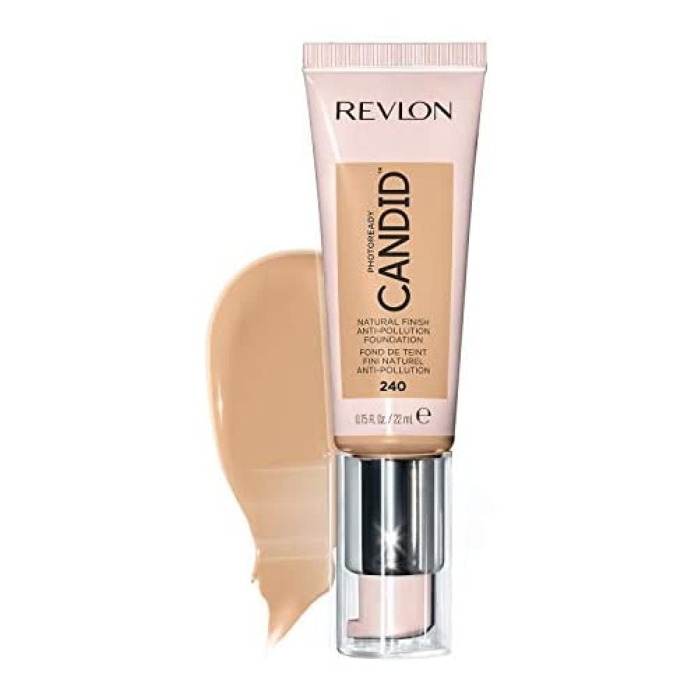 Revlon Liquid Foundation, Photo Ready Candid Face Makeup for Sensitive and Dry Skin, Longwear Sheer-Medium Coverage with Natural Glow Finish